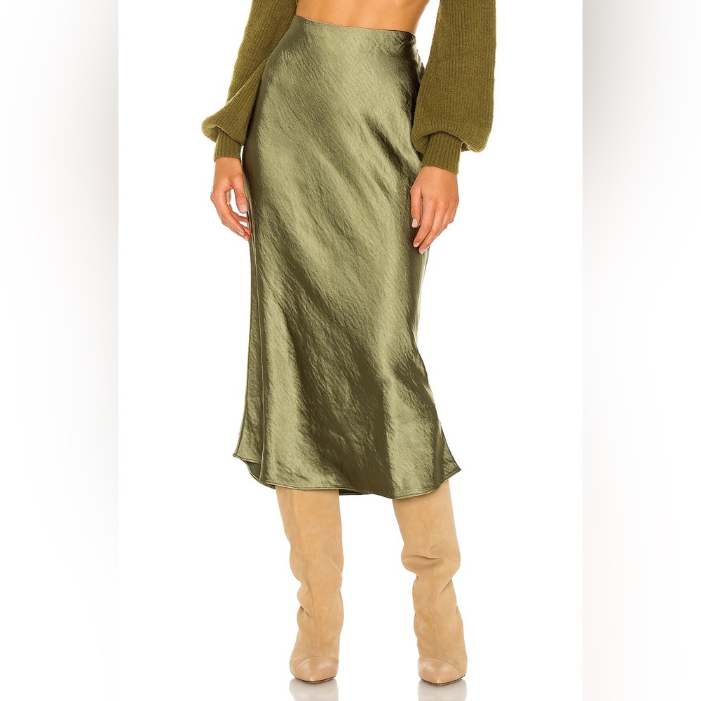 NWOT Camila Coelho Gysele Midi Skirt in Sage